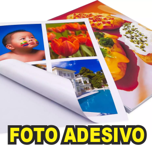 IMPRESSÃO A4 FOTO ADESIVO ADESIVO FOTOGRAFICA 115GR A4 210X297 MM 4X0 COLORIDA  SEM ACABAMENTO 