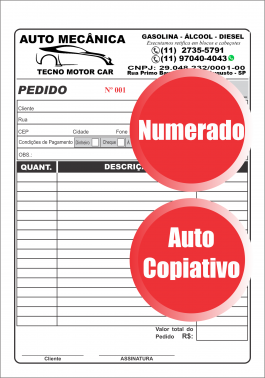 Talões  15X20  Copiativo Papel copiatico (carbonado) ATE 2 VIAS 15x20 cm 1x0 cor  10 Unidades  - Numerado , Refile e Grampo 